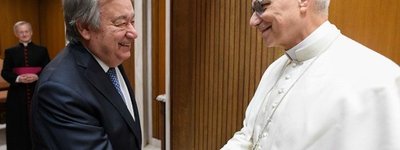 Папа Лев XIV зустрівся із генеральним секретарем ООН