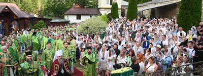 Предстоятель ПЦУ очолив святкове Богослужіння в Манявському чоловічому монастирі