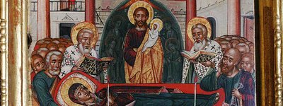 Успіння Богородиці. Львівська школа. I пол. XVII ст. ц. Святої Параскеви, м. Львів (фрагмент)