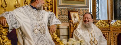 Митрополит Мелетій у серпні 2022 р. на святкуванні ювілею постійного члена Синоду РПЦ митрополита Владіміра Кантаряна, з сайту Кишинівської митрополії