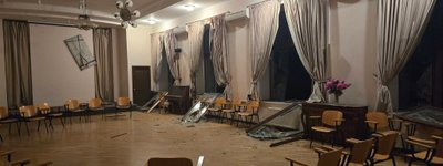 У Києві вибухова хвиля винесла вікна і двері в Інституті релігійних наук св. Томи Аквінського
