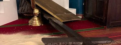 Російський снаряд влучив на територію на Греко-Софіївського храму УПЦ МП у Херсоні