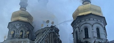 У лаврі показали відео перших секунд російського удару по Успенському собору