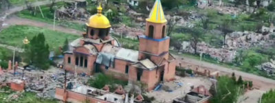 Прикордонники показали зруйноване росіянами Водянське з православною церквою на Донеччині
