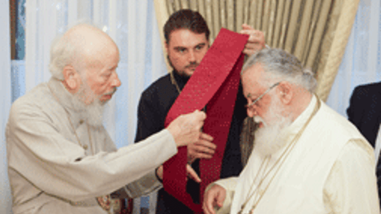 Metropolitan Volodymyr Conferred Order of the Ukrainian Orthodox Church on Catholicos-Patriarch Ilia II - фото 1