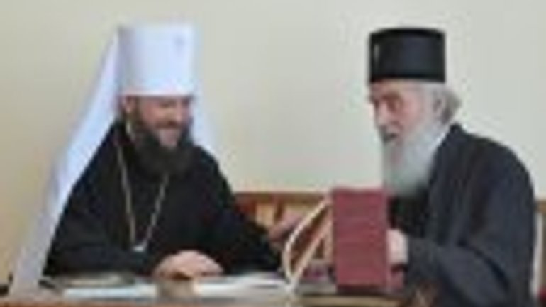 Відбулася зустріч Патріарха Сербського Іринея з митрополитом Бориспільським Антонієм - фото 1