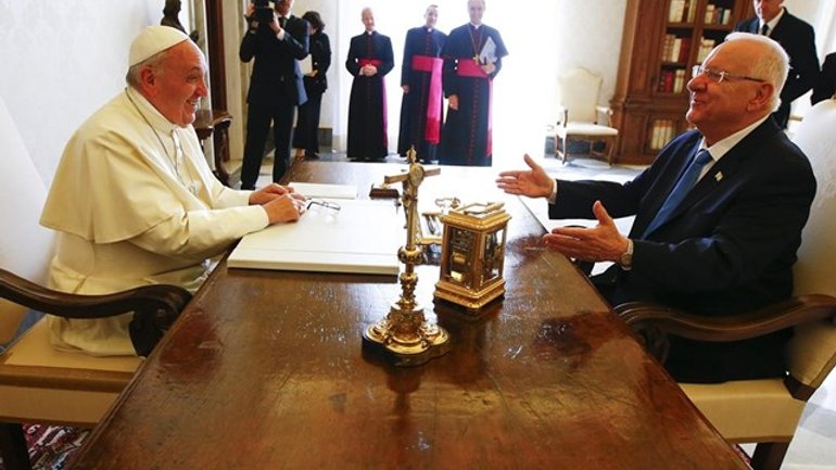 Папа встретился с президентом Израиля Ривлином - фото 1