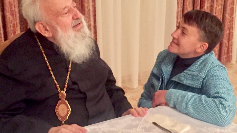 Савченко попросила Блаженнішого Любомира  (Гузара)  молитися за тих, хто в неволі - фото 1