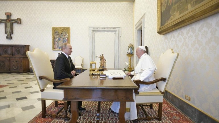 У Ватикані лаконічно повідомили про обговорення теми України під час зустрічі Папи з Путіним - фото 1