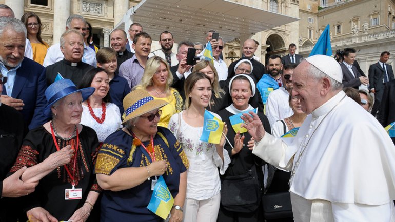 Украинские паломники встретились с Папой Франциском - фото 1