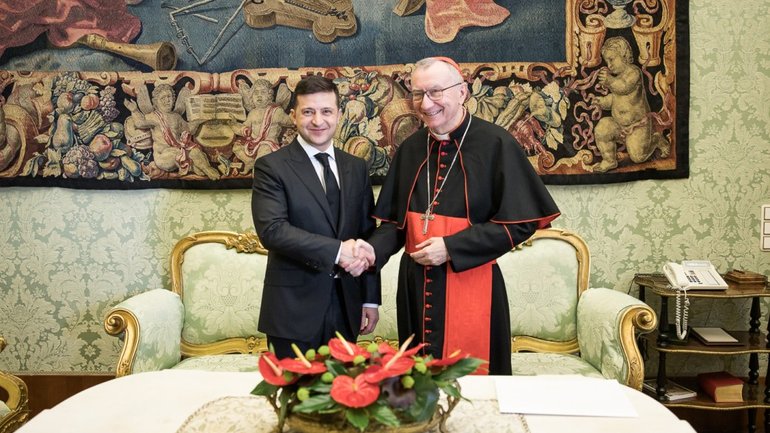 Президент Украины встретился с Государственным секретарем Святого Престола Пьетро Паролином - фото 1