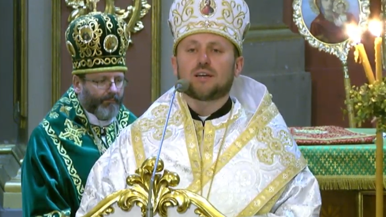 His Beatitude Sviatoslav and  bishop Mykola Bychok - фото 1
