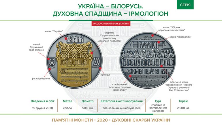 В Україні з’явиться нова пам’ятна срібна монета на тему духовної спадщини - фото 1