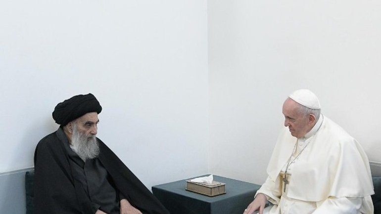 Відбулася історична зустріч Папи з лідером шиїтів Великим Аятолою Алі Аль-Сістані - фото 1