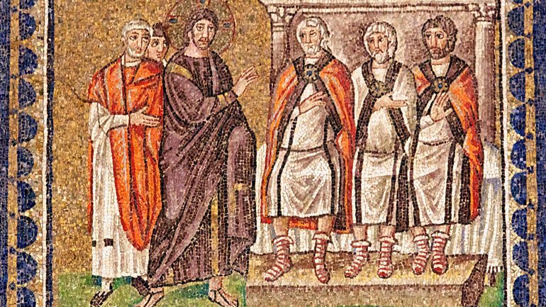 Христос перед синедріоном. VI ст., Італія, Равенна. Базиліка Сант-Аполінаре-Нуово  - фото 1