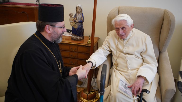 Глава УГКЦ привітав папу-емерита Бенедикта XVI з ювілеєм священства - фото 1