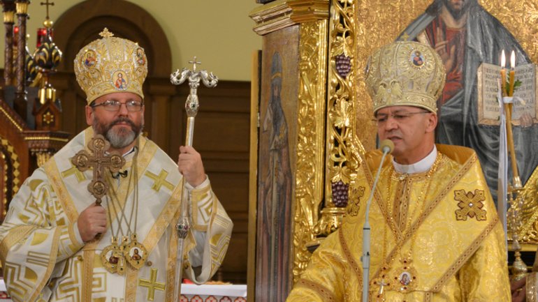 Патріарх Святослав привітав владику Євгена Поповича з нагоди 60-річчя та 35-ї річниці священства - фото 1