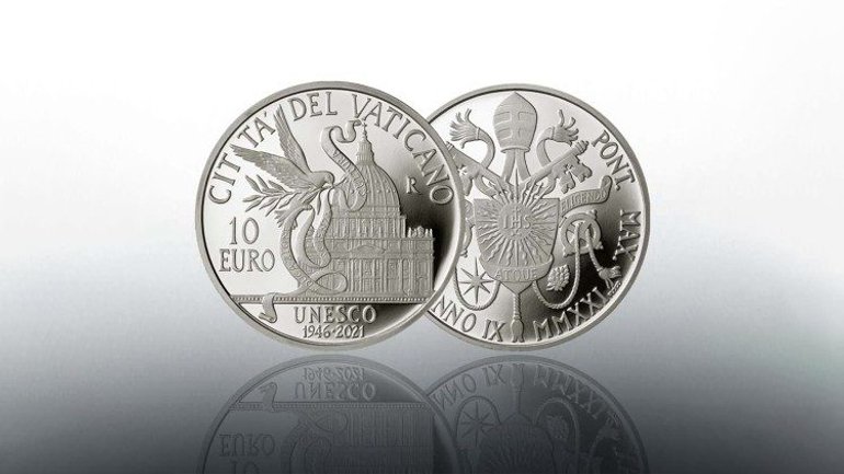 Ватикан випустив монету номіналом 10 євро до 75-річчя ЮНЕСКО - фото 1