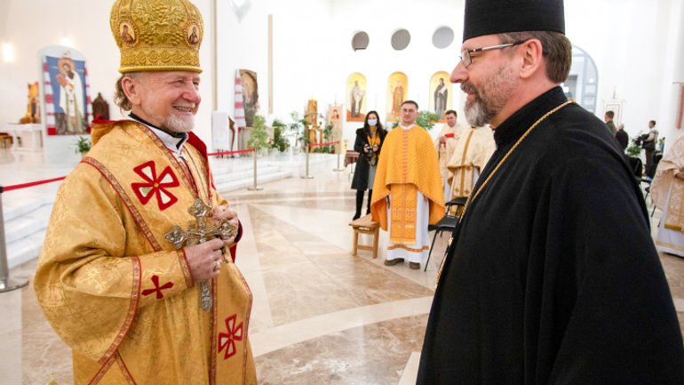 Глава УГКЦ привітав єпископа Михайла Колтуна з нагоди 40-річчя священничих свячень - фото 1