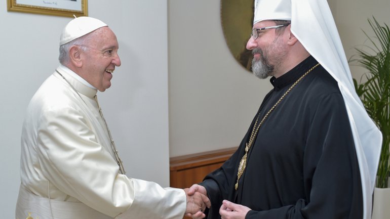 Patriarch Sviatoslav thanks Pope Francis for his prayer for peace in Ukraine - фото 1