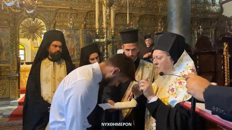Ecumenical Patriarch tonsures Ukrainian monk at Phanar - фото 1