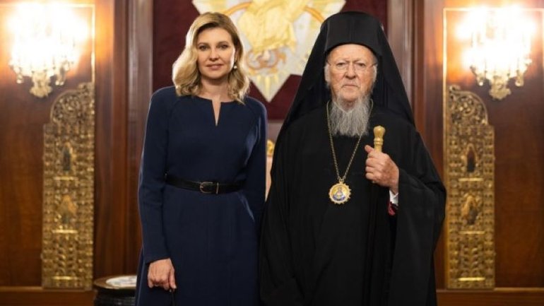 Олена Зеленська зустрілася зі Вселенським Патріархом Варфоломієм - фото 1