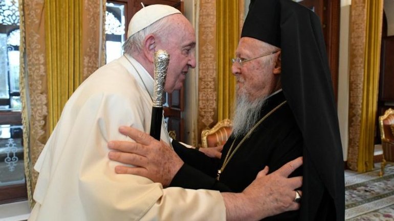 Папа приветствовал Варфоломея I: вместе ради мира в Украине - фото 1