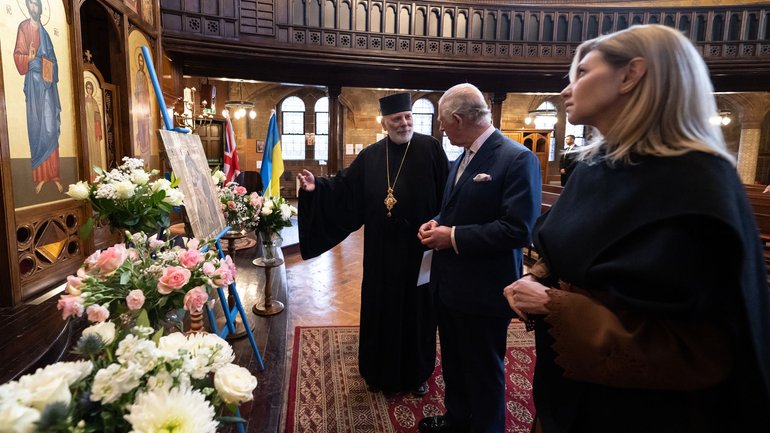 The king of Britain and the first lady of Ukraine visited the UGCC Cathedral in London - фото 1