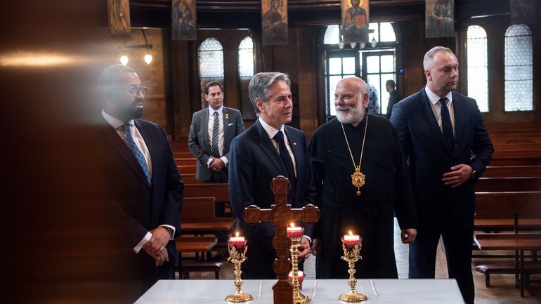 U.S. Secretary of State and UK Foreign Secretary visited the Cathedral of the Ukrainian Greek-Catholic Church in London - фото 1