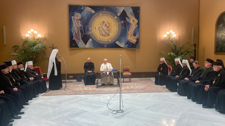Єпископи Синоду УГКЦ зустрілись із Папою Франциском у Ватикані - фото 1