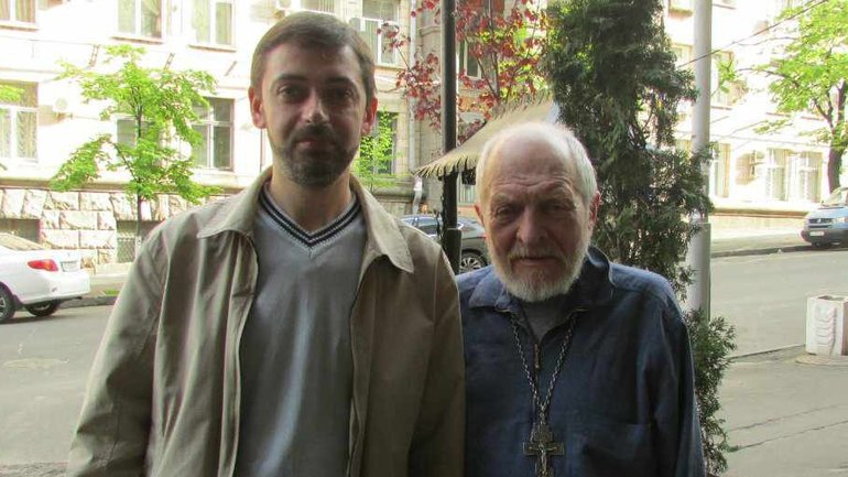 о. Гліб Якунін з С. Шумилом у Києві, 2014 р. - фото 1