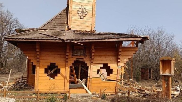 Росіяни знищили церкву святої Анни, яку звели волонтери на Донеччині - фото 1