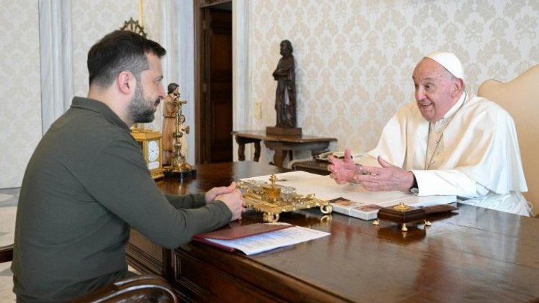 Pope Francis met with Volodymyr Zelensky - фото 1