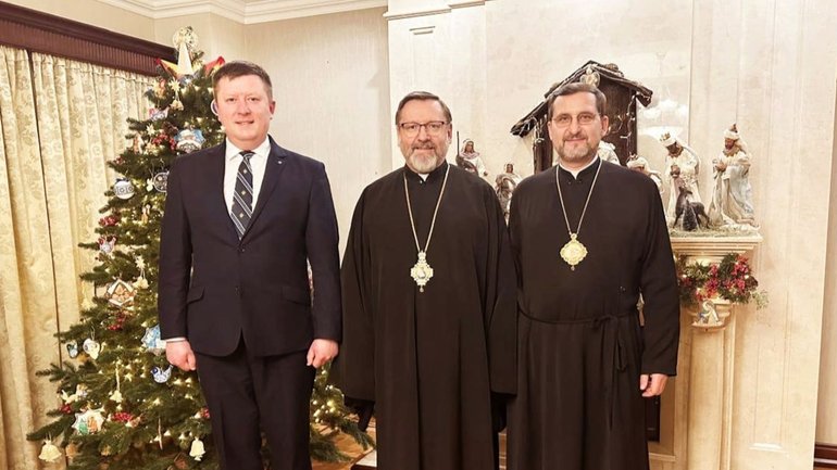 Глава УГКЦ зустрівся з національним делегатом та національним капеланом Лицарів Колумба - фото 1