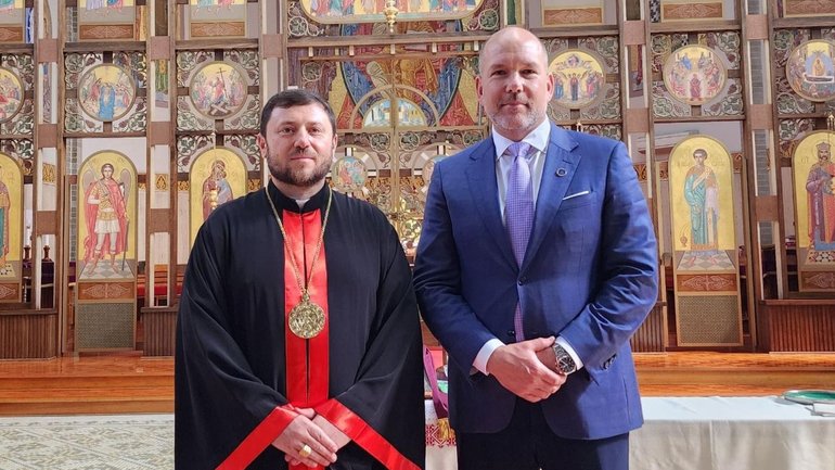 Кардинал Микола Бичок у Мельбурні зустрівся з головою Світового Конґресу Українців - фото 1