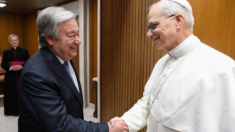 Pope Leo XIV meets with the UN Secretary-General - фото 1