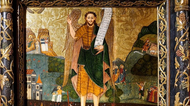 Святий Іван Хреститель - Ангел Пустелі. Серед. XVII ст. із Улуча. Музей народної архітектури, Сянік, Польща. Museum of Folk Architecture in Sanok, Poland.  - фото 1