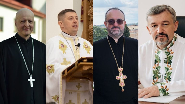 Зліва направо: о. Ігор Бойко, о. Роман Островський, о. Іван Римар, о. Олег Каськів  - фото 1
