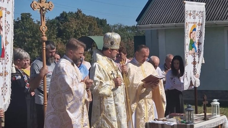 На Одещині освятили наріжний камінь храму Преображення Господнього УГКЦ - фото 1