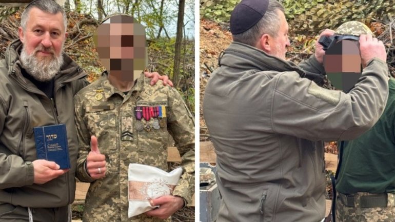 Юдейський капелан передав допомогу та духовну атрибутику захисникам України на фронті - фото 1