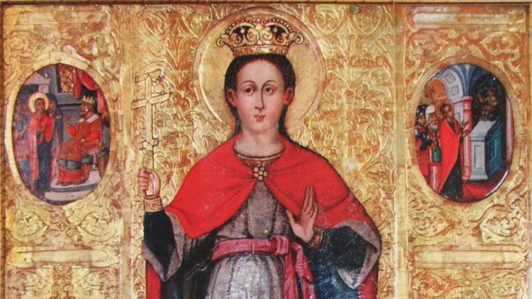 Великомучениця Параскева П'ятниця. Ф. Сенькович. I пол. XVII ст. ц. Святої Параскеви, м. Львів (фрагмент) - фото 1