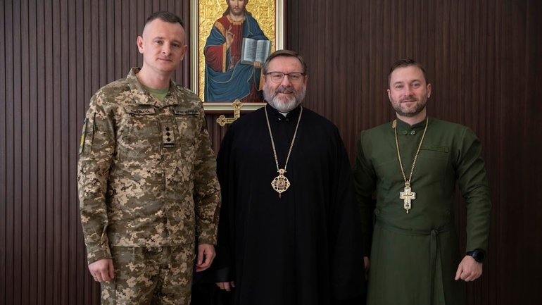 Глава УГКЦ зустрівся з начальником Служби військового капеланства ЗСУ - фото 1