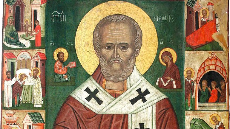 Ікона святого Миколая з житієм (фрагмент), с. Радруж, кінець XIV ст., збірки НМЛ ім А Шептицького. - фото 1