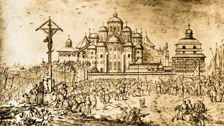 Софійський собор в Києві. Малюнок Абрагама ван Вестерфельда, середина XVII ст. - фото 1
