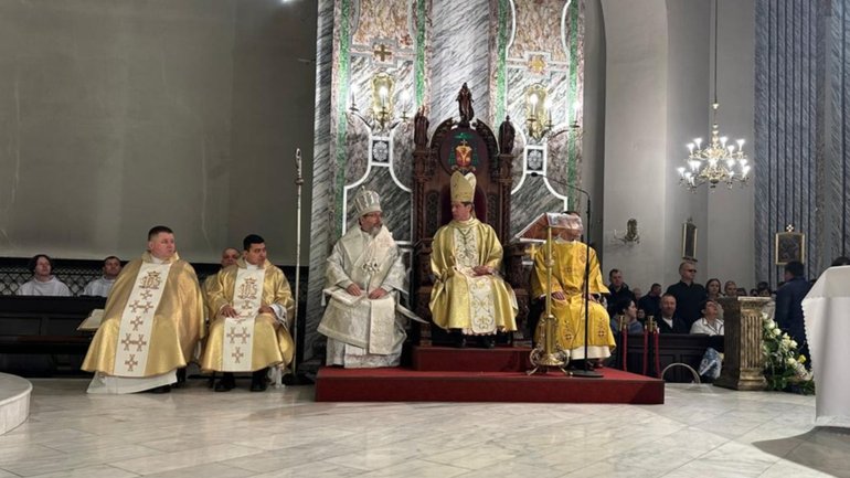 Глава УГКЦ взяв участь у Пасхальній Вігілії в соборі РКЦ у Києві - фото 1