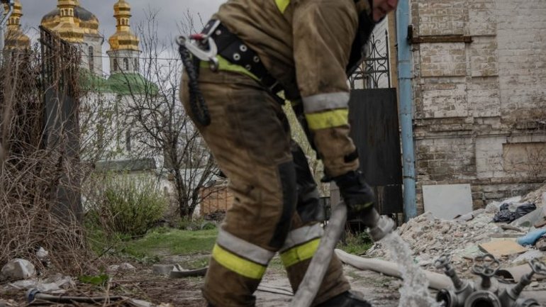 На території Києво-Печерської лаври горіла будівля - фото 1
