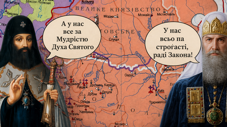 Святий Київський Митрополит Петро Могила та московський патріарх філарєт романов обговорюють літургійні практики своїх Церков (вигадана історія) - фото 1