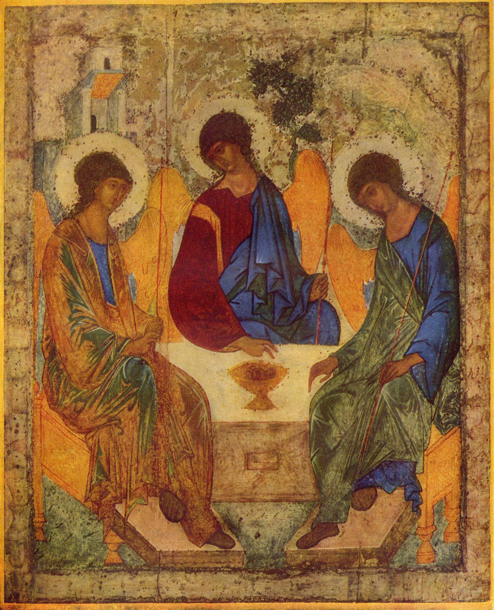 Старозавітня Трійця, авторство якої приписують Андрію Рубльову - фото 51498