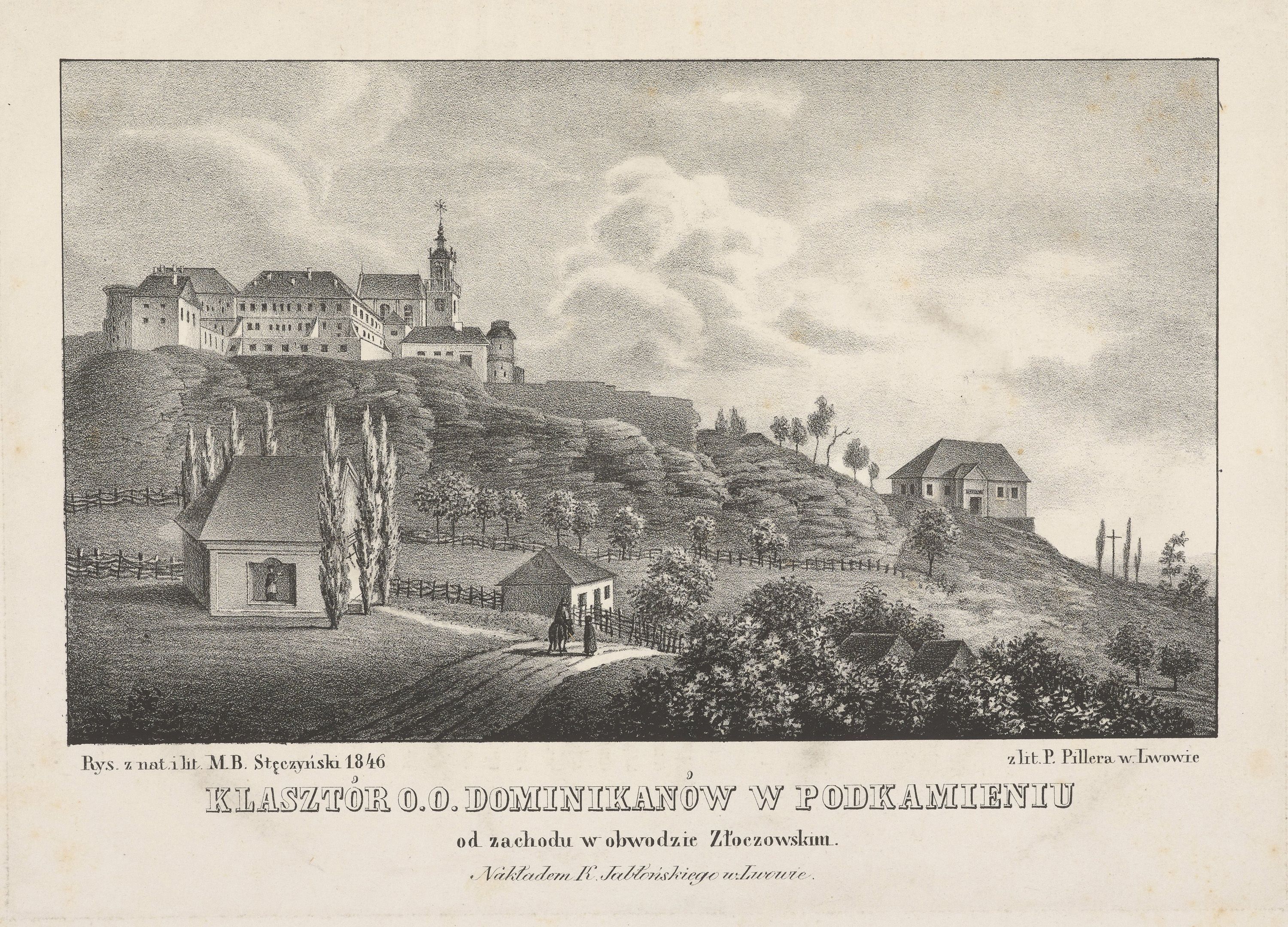 Кляштор отців домініканів у Підкамені, гравюра 1846 р. - фото 60552