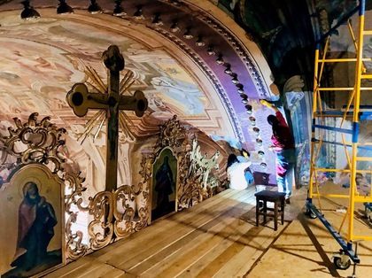 В Ужгородському кафедральному соборі ГКЦ почали реставрувати унікальний розпис - фото 60684